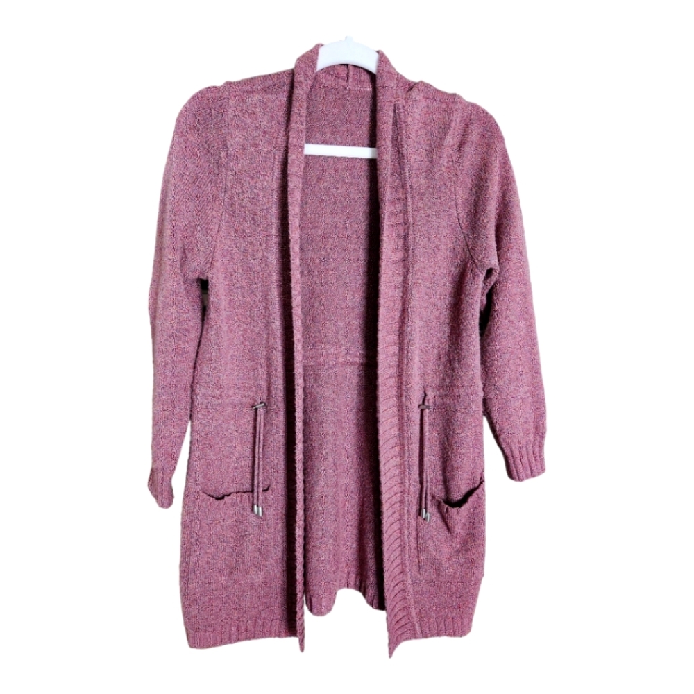 Super Soft Open Front Cardigan With Drawstring Wa… - image 1